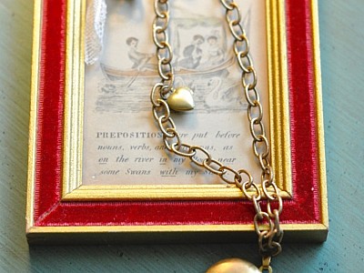 My Heart bronzed vintage necklace